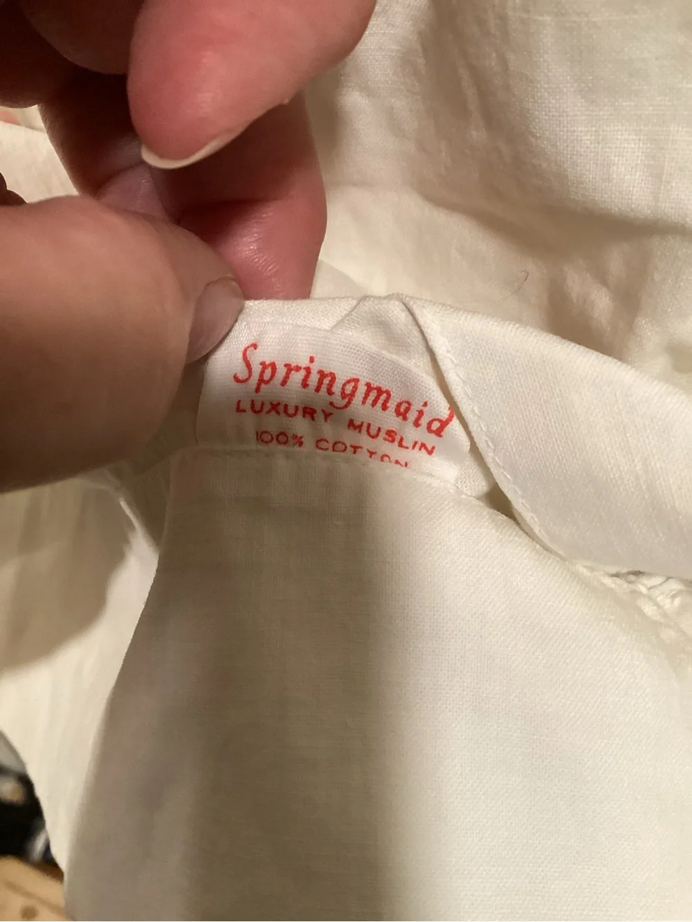 VTG Spring-maid All Cotton bluebird printed set of pillowcases